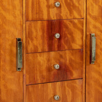 Antique Art Deco Two-Tone Burl Wood Dresser, 1930s