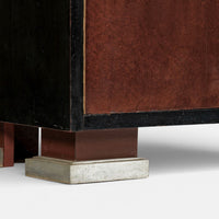 Antique Art Deco Maple Wood Mirrored Armoire Cabinet 1930s