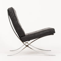 Mid Century Black Barcelona Chair by Mies van der Rohe for Knoll