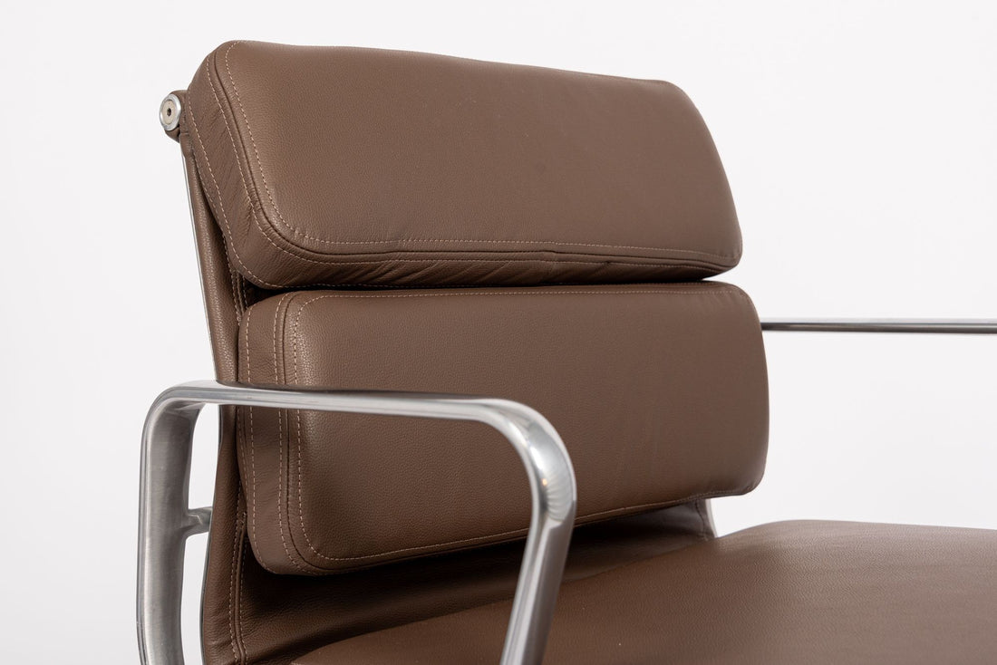 Eames for Herman Miller Brown Leather Office Chair Soft Pad 2000s