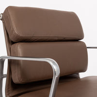 Eames for Herman Miller Brown Leather Office Chair Soft Pad 2000s