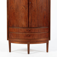 Mid-Century Danish Modern Teak Corner Bar or Storage Cabinet 1960s Selling AS-IS