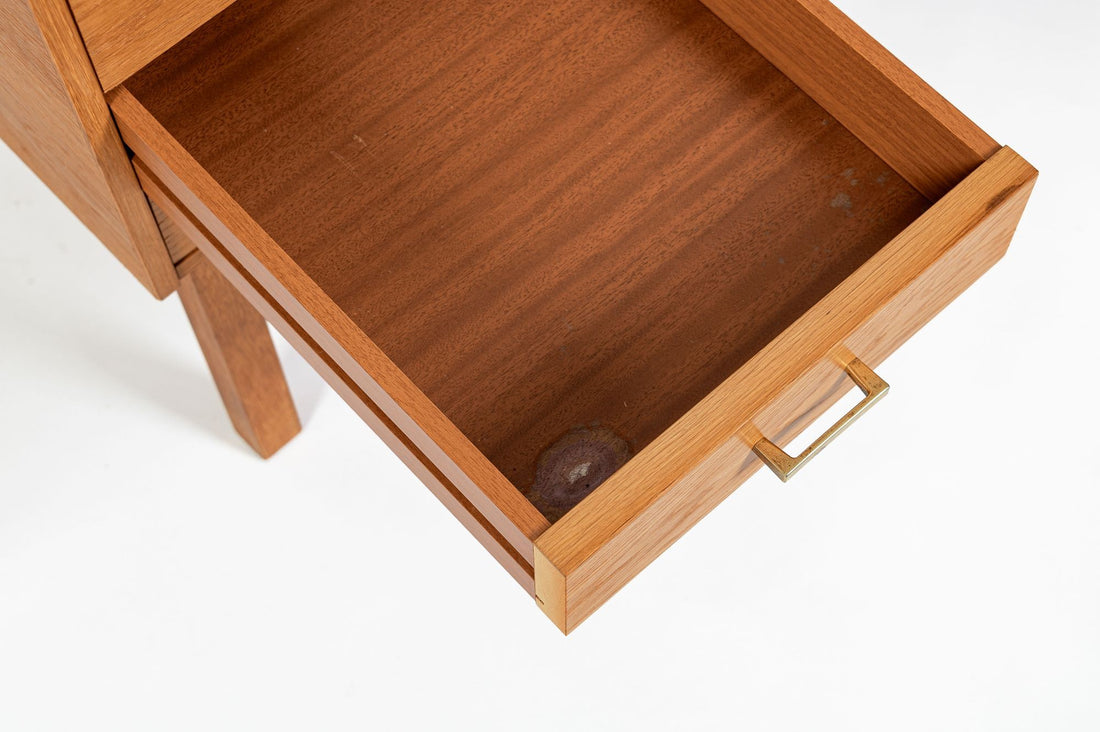 Mid Century Danish Modern Oak Wood Writing Desk 1960s