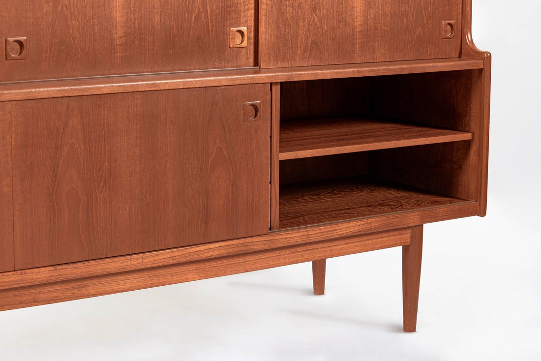Mid-Century Danish Teak Tall Sideboard or Bar Cabinet by Johannes Andersen