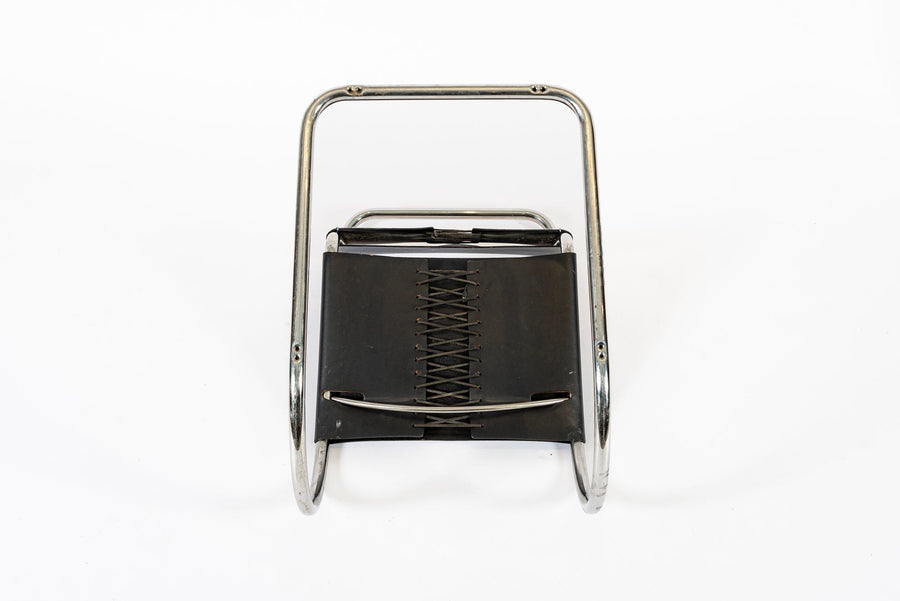 Mid Century Bauhaus MR 10 Black Side Chairs by Mies van der Rohe for Knoll