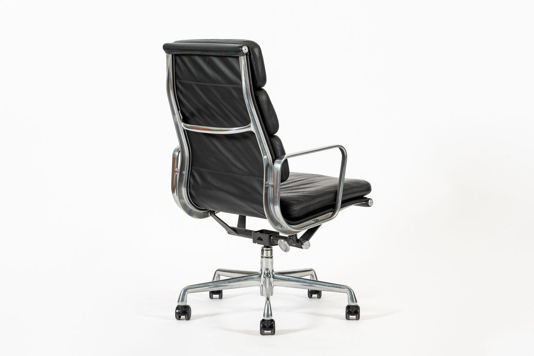 Authentic Eames Herman Miller Tall Black Leather Office Chair 2001