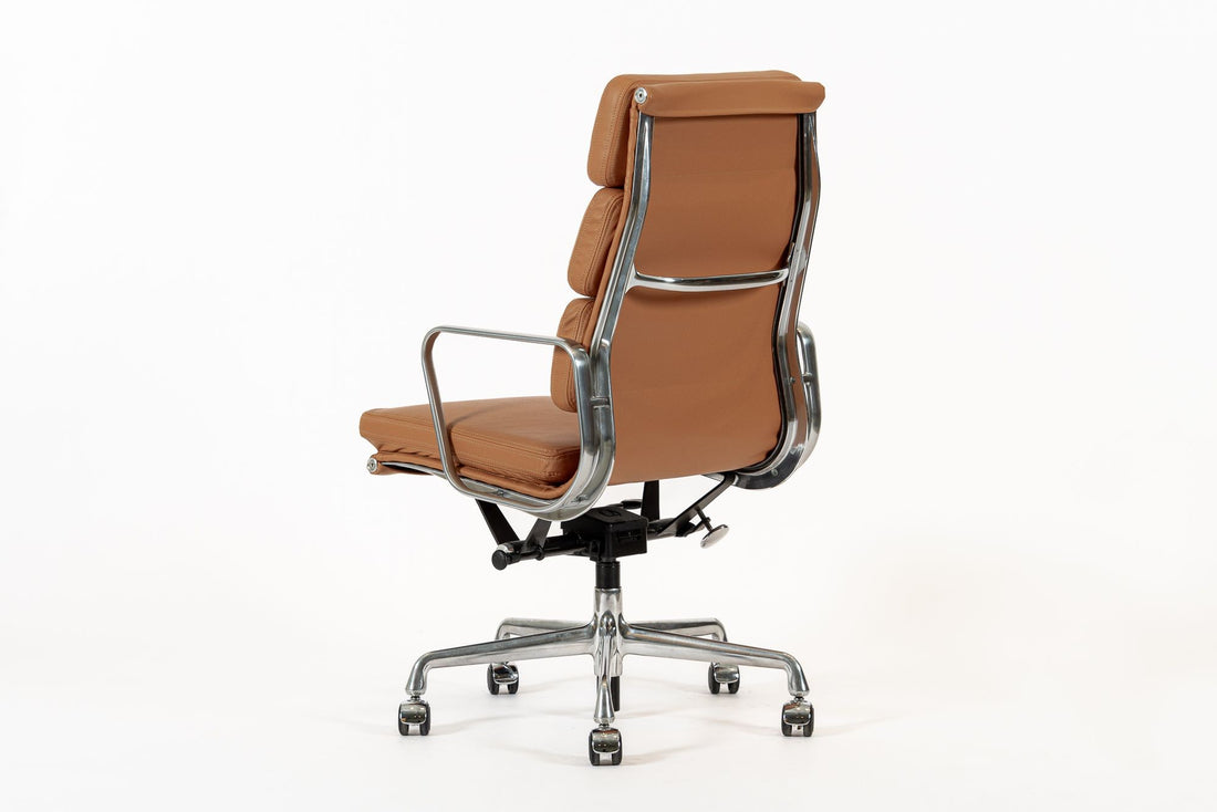 Eames for Herman Miller Aluminum Group Soft Pad Brown Office Chair