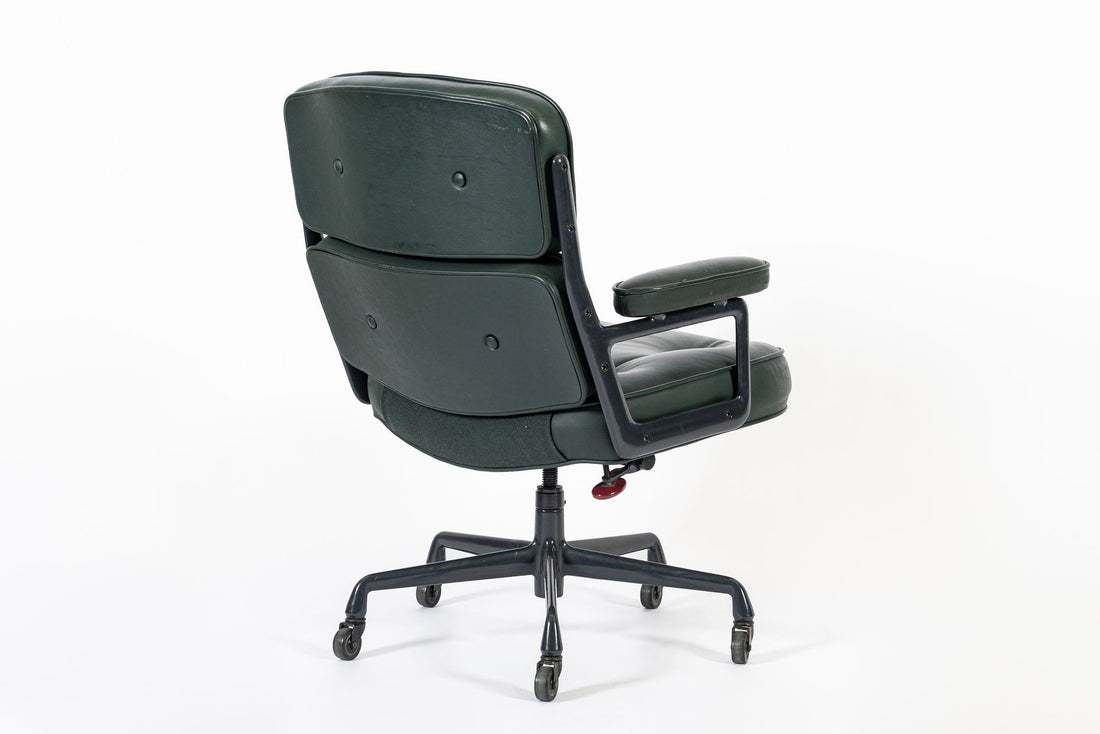 Green Leather Time Life Office Chair by Eames for Herman Miller 1996