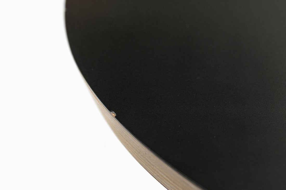 Eames Surfboard ETR Coffee Table for Herman Miller, Black Mid Century Modern Table