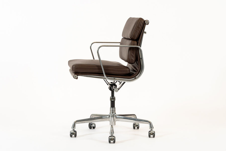 Dark Brown Leather Office Chair by Eames for Herman Miller