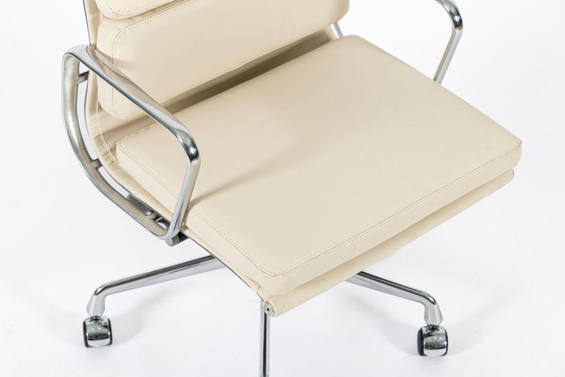 Eames for Herman Miller Tan Cream Office Chair in Schumacher VEGAN Leather