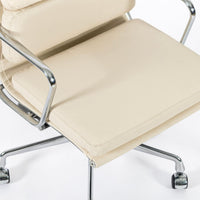 Eames for Herman Miller Tan Cream Office Chair in Schumacher VEGAN Leather