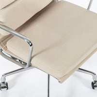 Eames for Herman Miller Tan Cream Office Chair in Schumacher VEGAN Suede