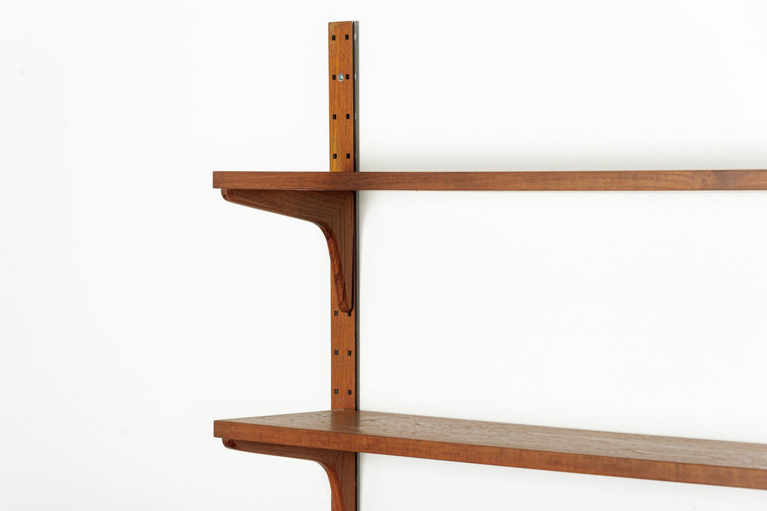 Large Mid Century Danish HG Teak Wood Modular Wall Unit Shelving & Bookcase