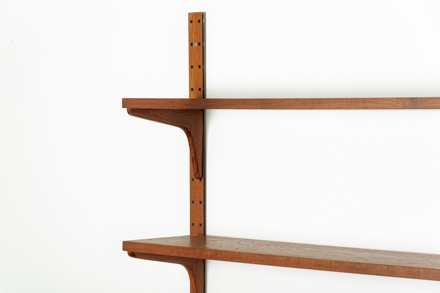 Large Mid Century Danish HG Teak Wood Modular Wall Unit Shelving & Bookcase