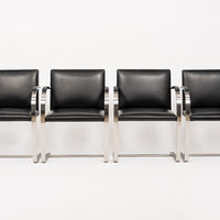 Mid Century Black Brno Chairs by Mies van der Rohe for Knoll 12 Available