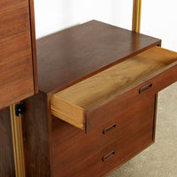 Mid Century Omni Wood Modular Wall Unit Shelving & Bookcase by George Nelson