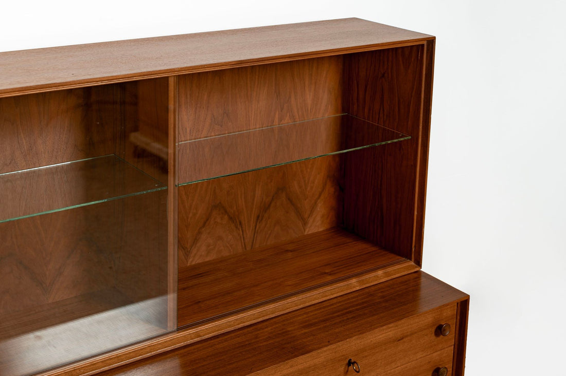 Pair of Swedish Mid-Century Modern Teak Bookcase Display Cabinets, 1960s