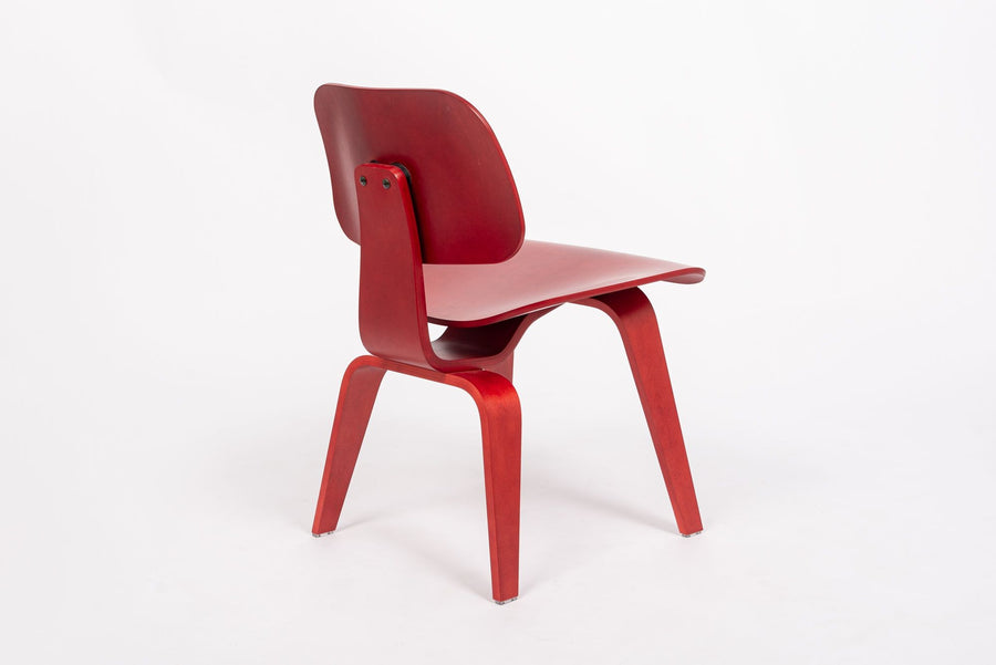 Mid Century DCW Red Plywood Chair by by Eames for Herman Miller