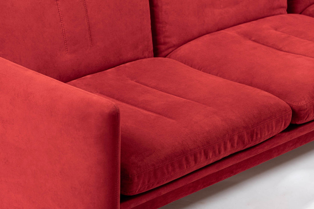 Vintage Italian Modern Red Simone Sofa by Simon International, Italy, Circa 1972