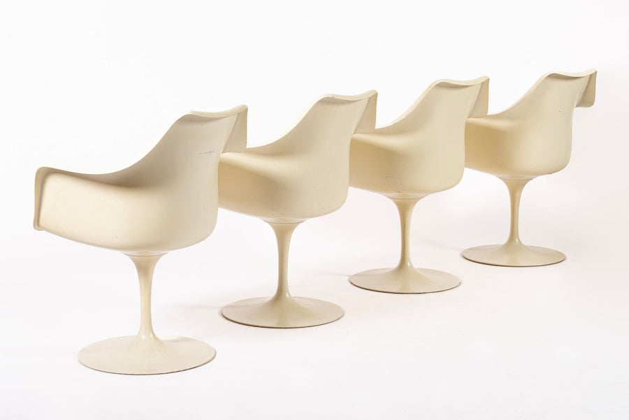 Original Fiberglass Tulip Arm Chairs by Eero Saarinen for Knoll 1970s