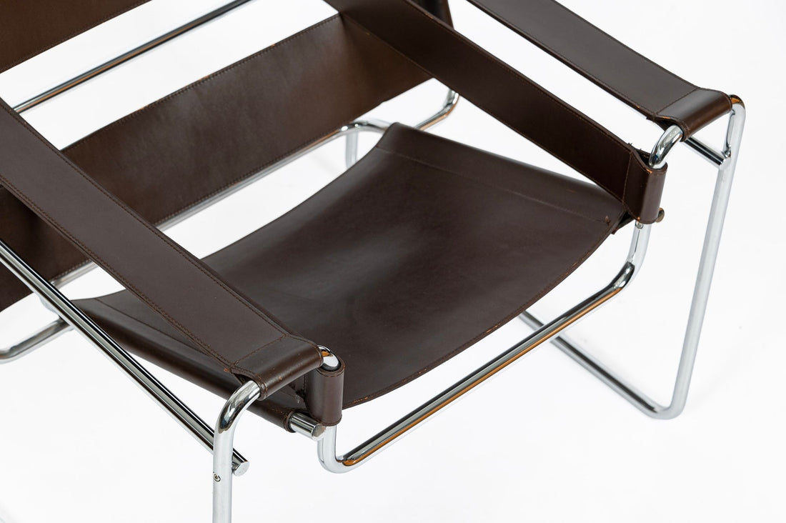 Pair of Mid Century Brown Wassily Chairs by Marcel Breuer for Stendig, 1960s, Labeled