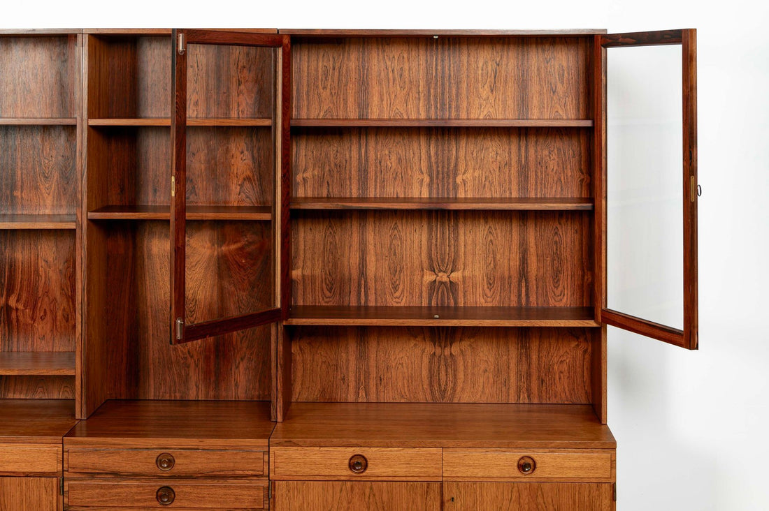 Mid-Century Modern Swedish Rosewood Wall Unit Bookcase by Bertil Fridhagen for Bodafors, 1960s