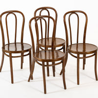 Vintage Antique Bentwood Bistro Cafe Chairs by Thonet Set of 4