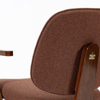 Mid Century Brown Plywood Arm Chairs by Joe Atkinson for Thonet