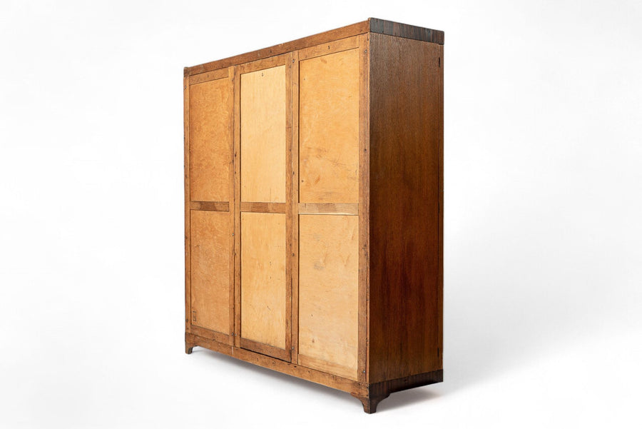 Antique German Art Deco Armoire Wardrobe Cabinet 1930s
