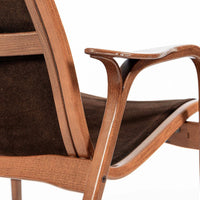 Pair Mid-Century Swedish Brown Lamino Lounge Chairs by Yngve Ekström for Swedese