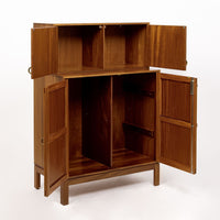 Pair Mid Century Danish Teak Wood Storage Cabinets by Soborg Mobler