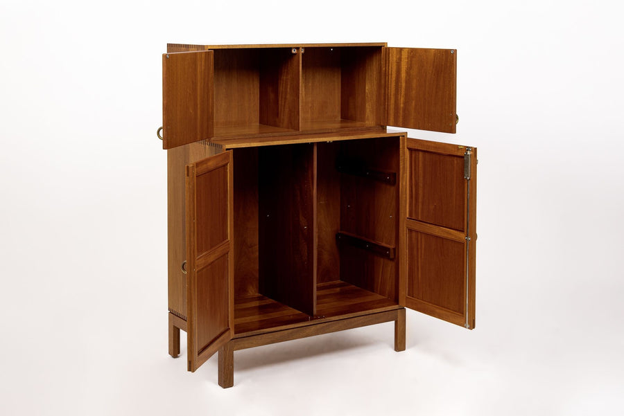 Pair Mid Century Danish Teak Wood Storage Cabinets by Soborg Mobler