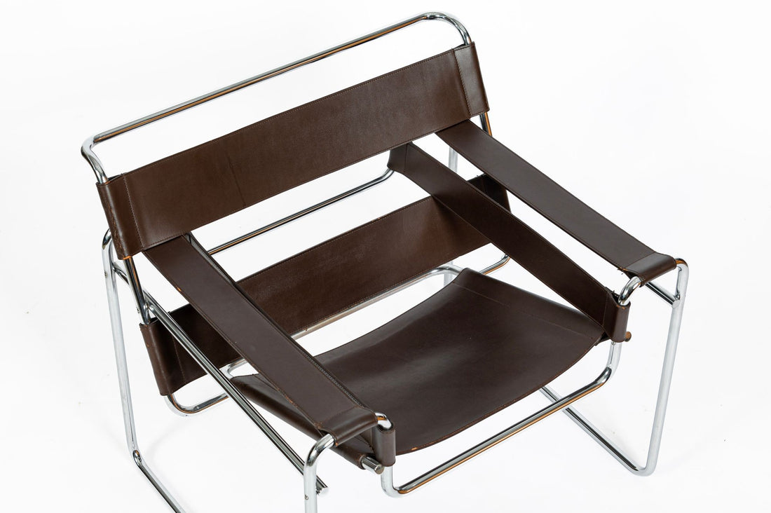Mid Century Brown Wassily Chair by Marcel Breuer for Stendig 1960s, 2 Available