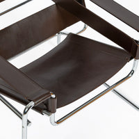 Mid Century Brown Wassily Chair by Marcel Breuer for Stendig 1960s, 2 Available