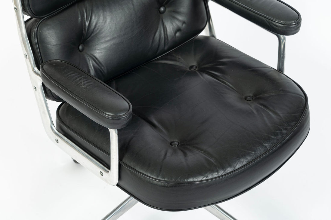 Eames Time Life Executive Chair Herman Miller Black Leather Office Chair 1981