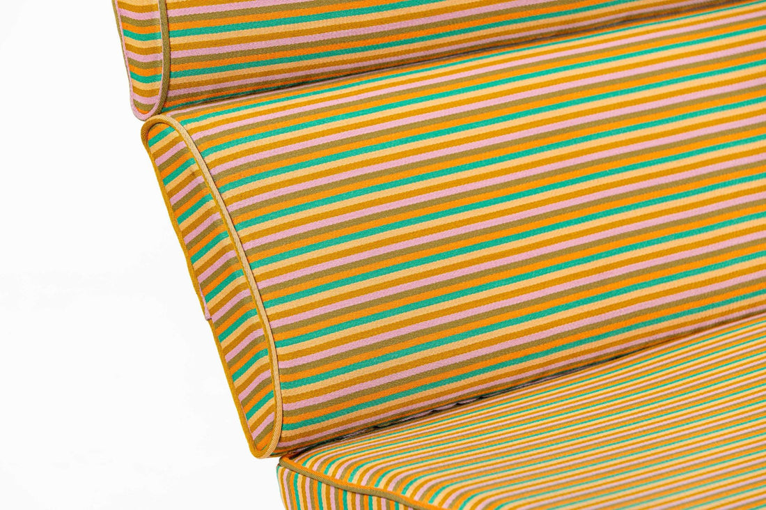 Mid Century Eames Herman Miller Sofa Compact, Alexander Girard Maharam Fabric, 2 Available
