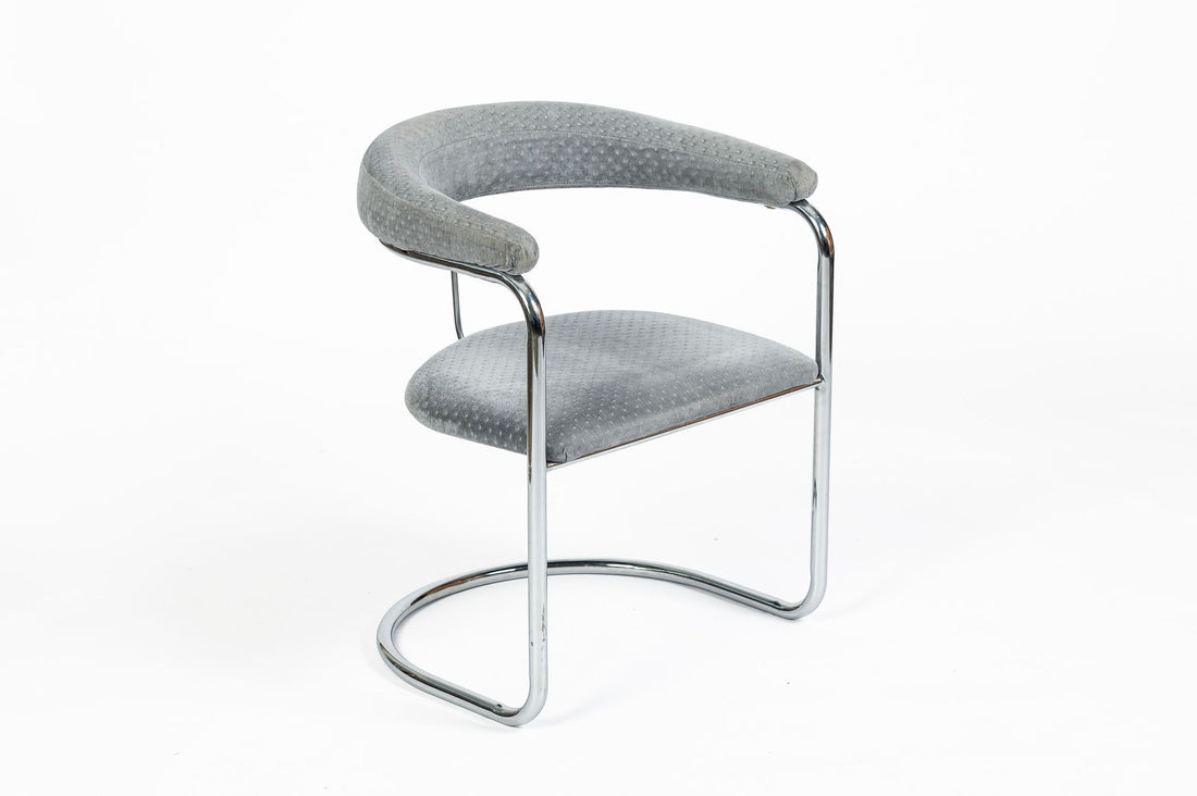 Set of 6 Mid-Century Modern SS33 Chrome Dining Chairs by Anton Lorenz for Thonet, 1970s