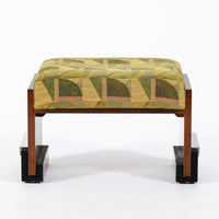 Antique Art Deco Wood Vanity Mirror & Stool by Donald Deskey for Widdicomb 1930s