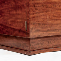 Antique Art Deco Tall Mahogany Wood Storage or Bar Cabinet 1940s