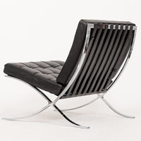 Mid Century Black Barcelona Chair by Mies van der Rohe for Knoll