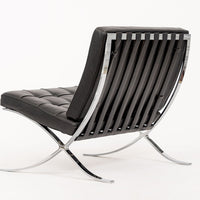 Mid Century Black Barcelona Chair by Mies van der Rohe for Knoll