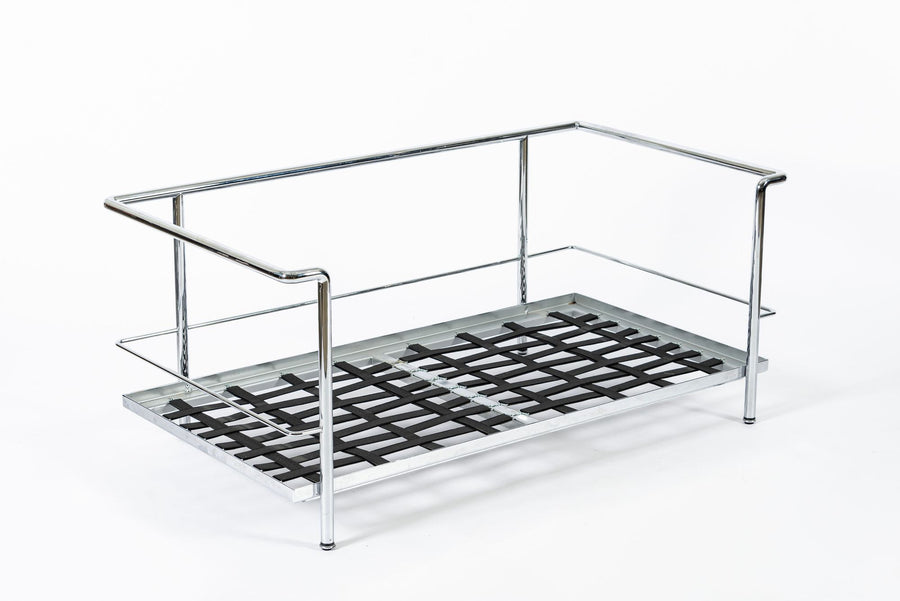 Authentic Cassina LC2 Black Leather Two-Seat Sofa by Le Corbusier 1994