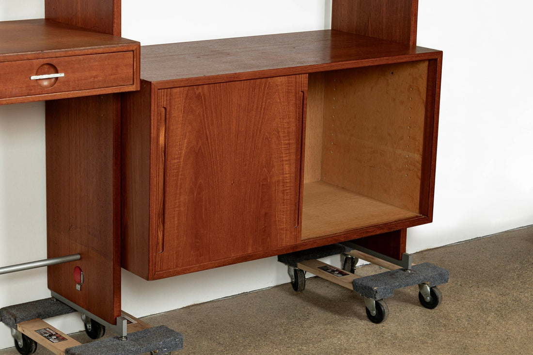 Mid-Century Modern Teak Wall Unit Bookcase RY100 by Hans Wegner for Ry Møbler, 1960s