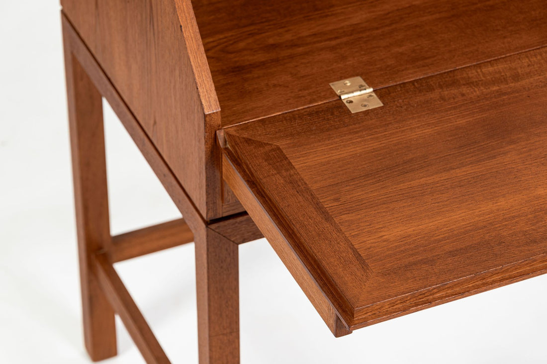 Danish Mid-Century Modern Teak Dropdown Secretary Desk, 1960s