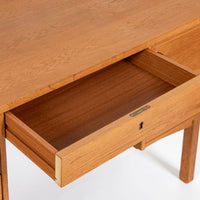 Mid Century Danish Modern Oak Wood Writing Desk 1960s
