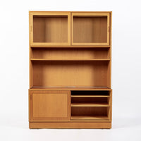 Mid Century Danish Oak Wood Shelving & Display Cabinets by Poul Hundevad