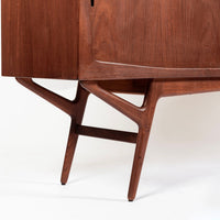 Mid Century Danish Teak Tall Sideboard or Bar Cabinet by Harry Ostergaard