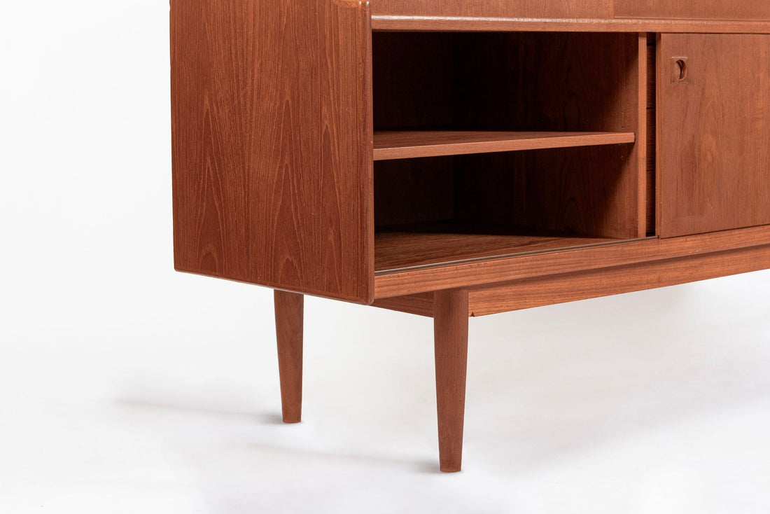 Mid-Century Danish Teak Tall Sideboard or Bar Cabinet by Johannes Andersen