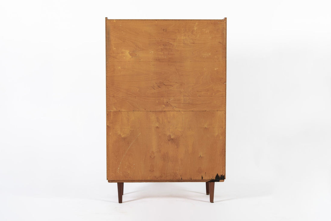 Mid Century Danish Teak Wood Bookcase Cabinet & Secretary Desk 1960s